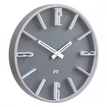 Dizajnové nástenné hodiny Future Time FT6010GY Numbers 30cm